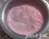 A picture of step 3 of Pink Lassi with Basil Seeds.