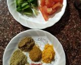 A picture of step 1 of Chicken keema stuffed cheesy potato balls.