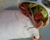 A picture of step 11 of Giant Breaded chicken Wrap & Salad. 💜.
