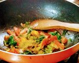 A picture of step 1 of Lentil Tomato and Spinach Soup.