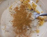 A picture of step 1 of Semolina-Corn Paniyaram.