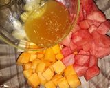 A picture of step 1 of Simple Fruit Salad with Honey Lime Dressing.