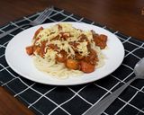 A picture of step 4 of Filipino Sweet-Style Meaty Spaghetti.