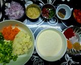 A picture of step 1 of Steamed Stuffed Suji Balls.