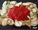 Une image de l'étape 3 de Poulet à la rôtissoire, aubergines tomates et courgettes.