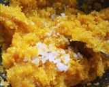 A picture of step 2 of Mango flavored coconut burfi.