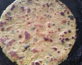 A picture of step 4 of Lauki thepla.