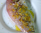 Foto del paso 3 de la receta: Breca torrada a la plancha con vuelco de tomates cherrys marina
