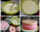 Foto langkah ke 3 dari resep Steamed Strawberry Ombre Cake (Gluten Free) #maree.