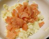 A picture of step 2 of Smoked salmon and zucchine pie 🎄.