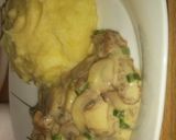 A picture of step 1 of Creamy Mushroom meatball sauce and mashed potatoes.