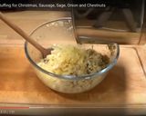A picture of step 2 of Sage, onion, sausage and chestnut stuffing for your Christmas dinner.