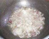A picture of step 1 of Aloo bangan ki sabzi (eggplant curry with potato).