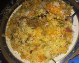A picture of step 11 of Beef biryani.