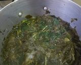 A picture of step 2 of Tuwon shinkafa and miyan yakuwa.