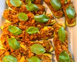 Foto del paso 6 de la receta Calabacines rellenos y arroz a la cúrcuma fresca