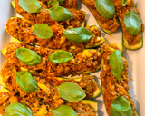 Foto del paso 6 de la receta: Calabacines rellenos y arroz a la cúrcuma fresca