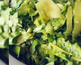 A picture of step 1 of Palak ghosht.