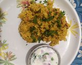 A picture of step 10 of Tomato pulavu with raitha (Tomato pulao with raita recipe in tamil).