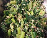 A picture of step 5 of Turnip Greens Salad with Toasted Sunflower Seeds.