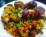A picture of step 4 of Stuffed onion with poha stuffing.
