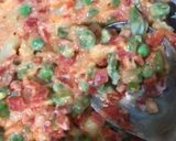 A picture of step 2 of Rava veg Mayonaisse sandwich.