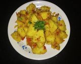 A picture of step 5 of Masala idli.