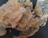 A picture of step 1 of Kudodi (fermented wheat papad) churma.