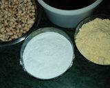 A picture of step 1 of Mugiya ladoo.