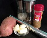 Foto del paso 1 de la receta Boniatos asados al horno, con mantequilla y comino