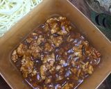 Foto langkah ke 4 dari resep SPAGHETTI AYAM SAUS BBQ PEDAS GILA #dirumaaja (self quarantine).