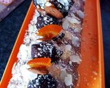 A picture of step 8 of Chocolate Salted Caramel Cheesecake Yule Log with Speculoos and Cream Cheese.