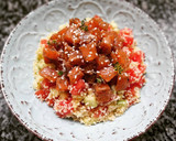 Foto del paso 7 de la receta: Ensalada de cuscús, pepino y tomate con salmón marinado