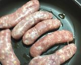 A picture of step 1 of Super Sausage and Cheese Sandwich 🥖🧀🍅.