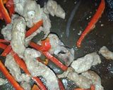 A picture of step 2 of Beef Stir-Fry with Russian Salad.
