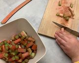 A picture of step 2 of Not complicated rhubarb compote.