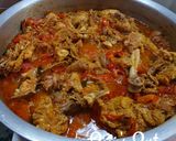 A picture of step 5 of Natu Kodi Iguru/Country Chicken Curry.
