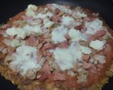 Foto del paso 6 de la receta: "Pizza"🍕de plátano🍌🥓🍗pintón🍕🧀🍅sin horno