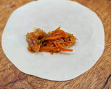 A picture of step 5 of Crispy Veg Spring Rolls & Spring roll wrapper.