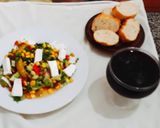 Foto del paso 5 de la receta: Ensalada de maíz con queso y pimiento rojo
