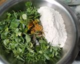 A picture of step 1 of Methi leaves paratha.