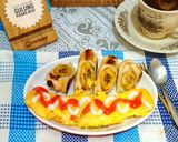 Foto langkah ke 4 dari resep Roti Bakar Gulung Pisang Keju.