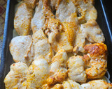 Foto del paso 8 de la receta: Pollo al horno con papas y muzzarella