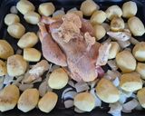 A picture of step 1 of Roast Chicken with Oven-Roasted Potatoes.