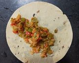 A picture of step 2 of Papad roll sabji with leftover potato.