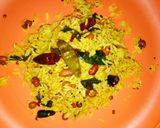 A picture of step 1 of Phulhora rice.