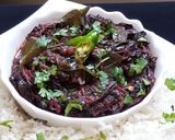 A picture of step 6 of Laal Saag (Red Spinach).