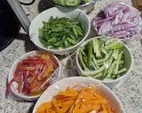 Foto del paso 14 de la receta: Albacora al Horno con guarnición de Papas Asadas y Verduras Salteadas
