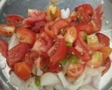 A picture of step 2 of Tangy Potato brinjal vegetable.