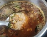 A picture of step 5 of Paruppuarisi saatham.